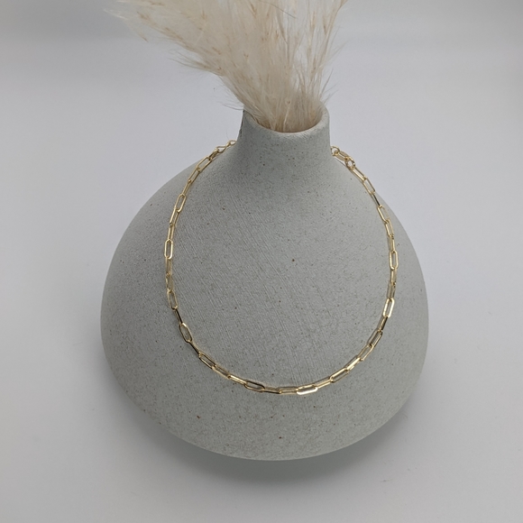 10k Paperclip chain bracelet- "Gentle - give yourself grace" - Picture 4 of 7